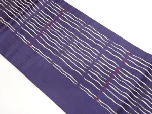 抽象よろけ縞模様織出し名古屋帯